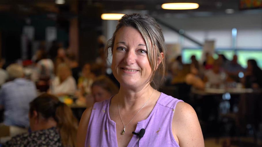 Close-up interview at corporate event in Teesside