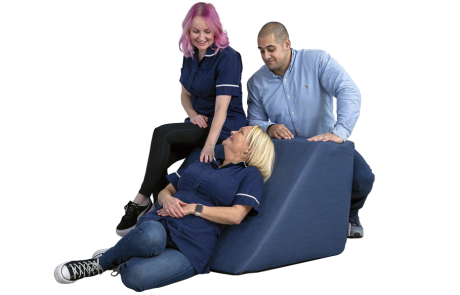 Lifestyle product photography of nurses using medical device in real-world setting