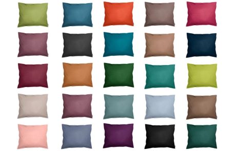 Product photography showing pillow in multiple colour options for e-commerce