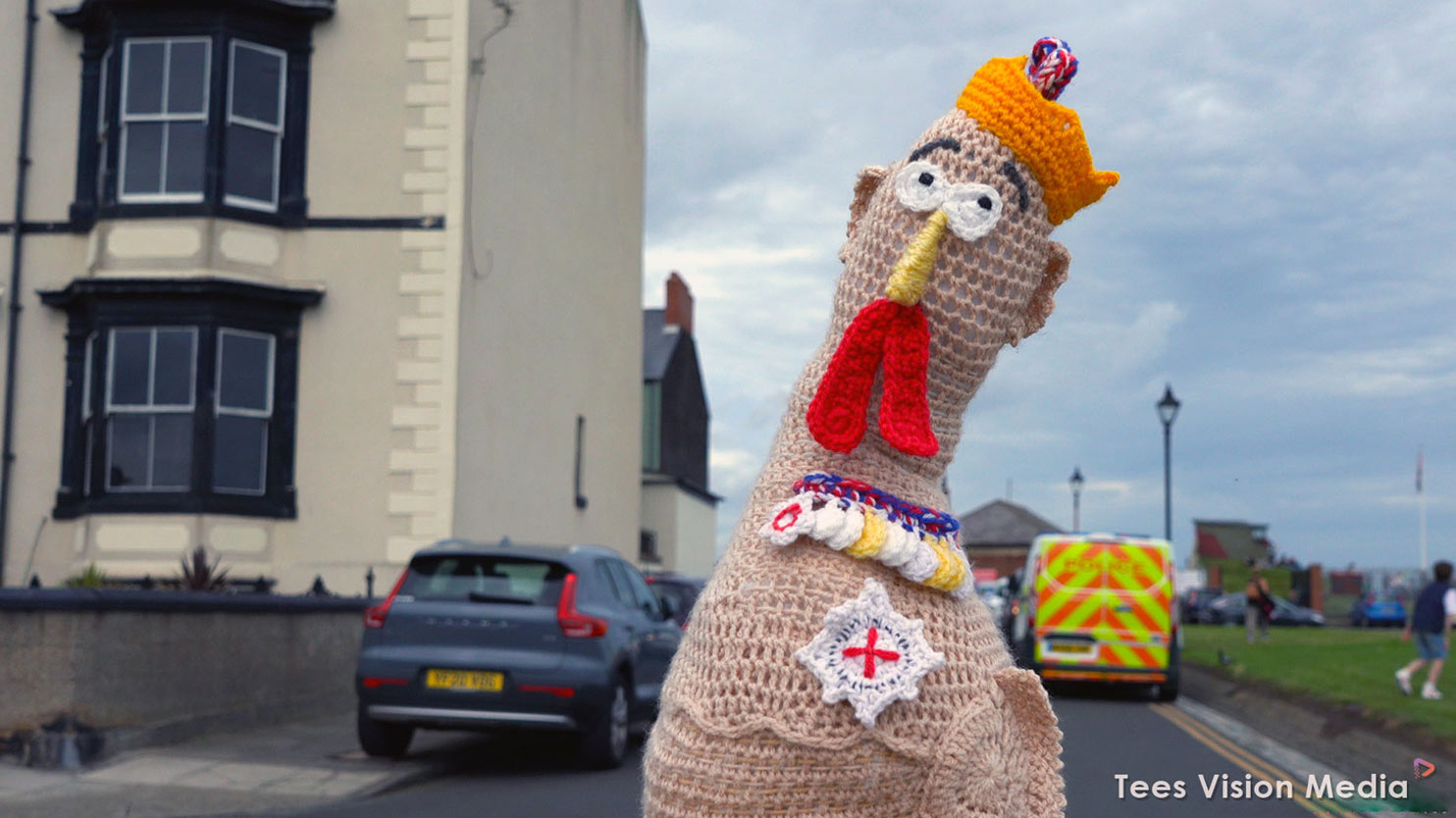 Hartlepool Headland – photography of Headland Knitted Public Fetures – Tees Vision Media – Tees Explorer Knitted yarn bombing public features and street art in Hartlepool Headland – Tees Explorer Teesside photography