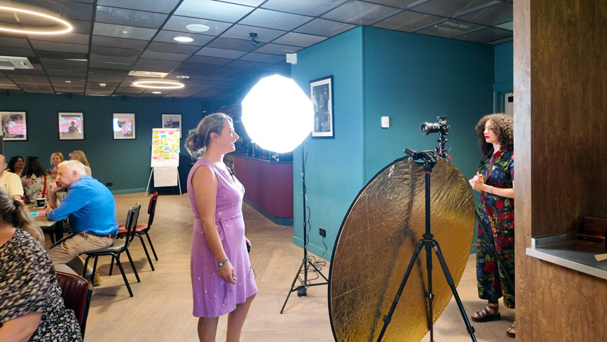 On location interview filming across Teesside for the North Star Housing Group Your Voice corporate video