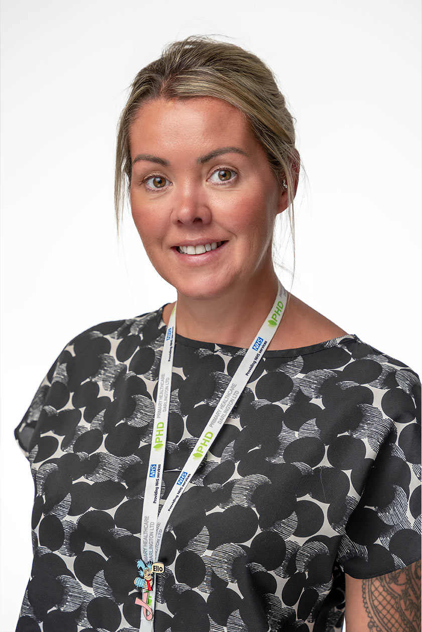 Professional headshot photography of a staff member, Darlington healthcare provider